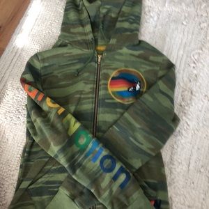 AVIATOR NATION CAMO LOGO ZIP UP SMALL
